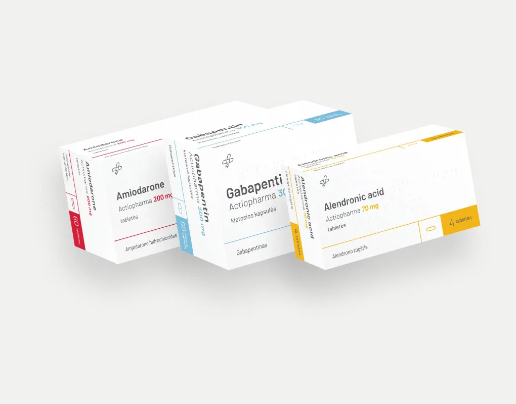 Gabapentin pakuotės dizainas – pagrindinis vaizdas